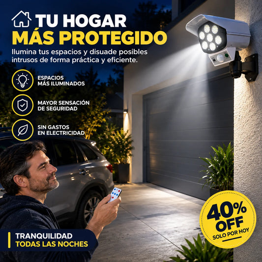 Vigía Solar Pro™ — Diseño tipo cámara + iluminación solar en un solo producto