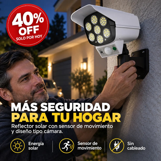 Vigía Solar Pro™ — Diseño tipo cámara + iluminación solar en un solo producto