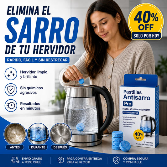 AntiSarro Pro-Devuélvele el brillo a tu hervidor en minutos