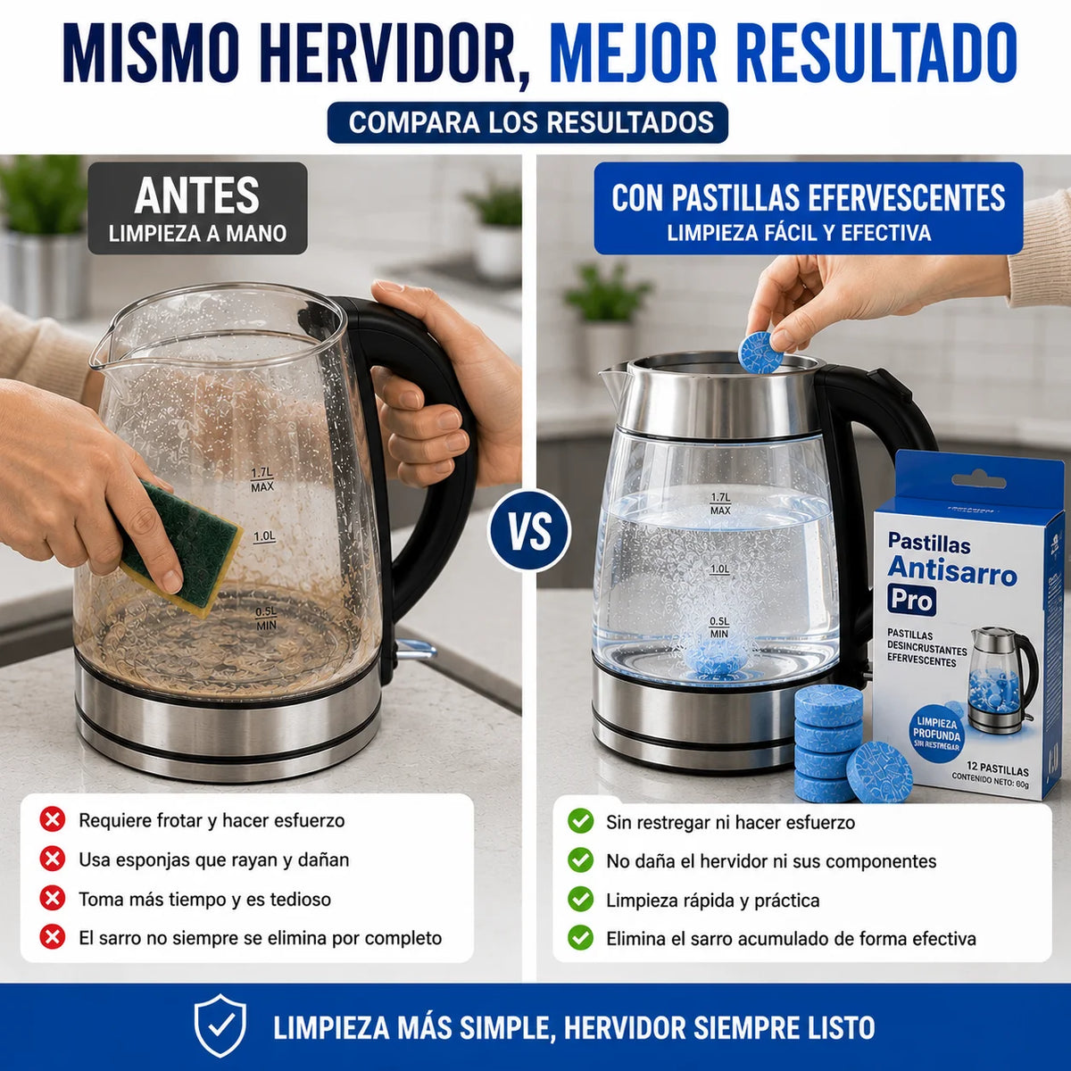 AntiSarro Pro-Devuélvele el brillo a tu hervidor en minutos