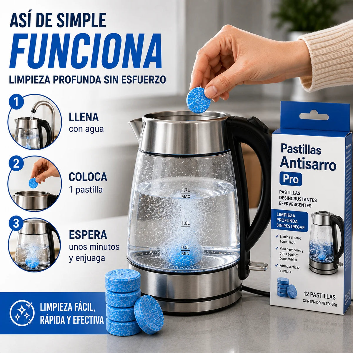 AntiSarro Pro-Devuélvele el brillo a tu hervidor en minutos