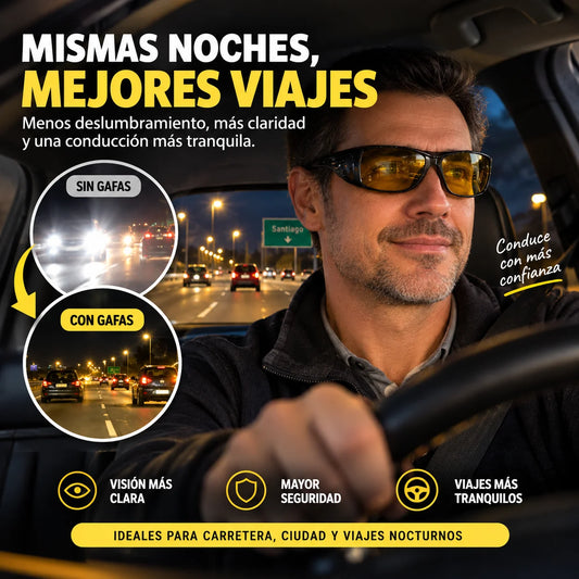 Visión Nocturna Pro™ — Más contraste y comodidad en tus viajes nocturnos