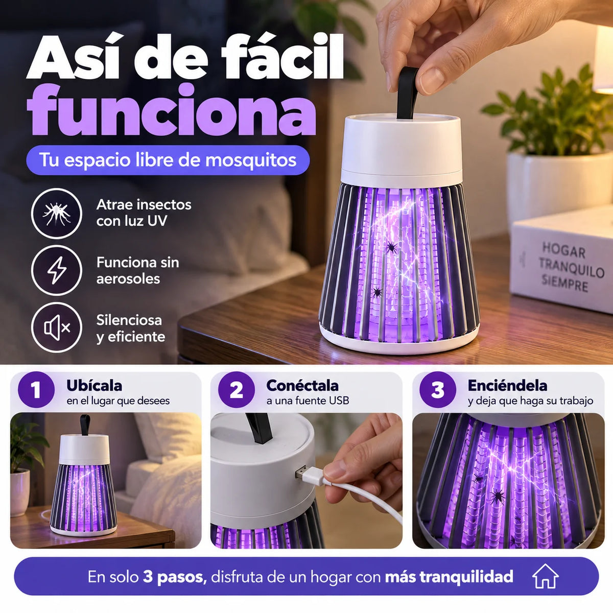 LumiMosquito Pro™ — Noches más tranquilas, sin aerosoles ni olores fuertes