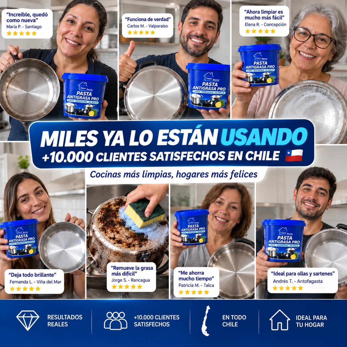 🔵 Pasta Antigrasa Pro™  Remueve la grasa difícil y devuelve el brillo a tus ollas.